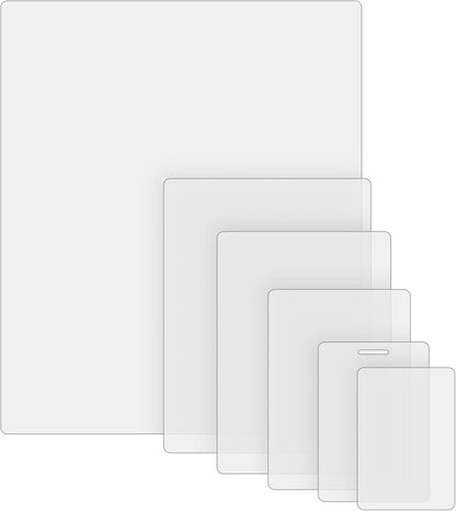 KTRIO 5 Mil Laminating Sheets 150 Pack, Various Sizes Thermal Laminating Pouches, Clear Laminate Sheets for Letter Size, Photos, Notecards, ID Badges, Business Cards, Compatible with Laminators