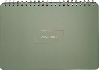 Undated Weekly Schedule | Business Planner | 8.25” x 11.75” ADHD Organizer | Premium Multi-Layout Schedule | Evergreen | Landscape Layout