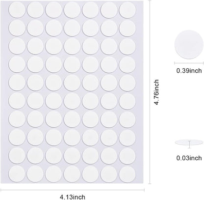 10mm Double Sided Sticky Dots Removable Adhesive Putty No Traces Clear Sticky Tack Waterproof Stickers for Wall Metal Glass Ceramic Wood (280PCS)