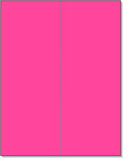 NextDayLabels - 8-1/2 x 11 Neon Color High Light Fluorescent Labels for Laser & Inkjet Printer (Pink Fluorescent, 4-1/4" x 11" - 2 Per Page | 50 Labels)