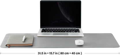 Cork Desk Mat - Dual-Sided Desk Pad for Office and Home - Desk Organization and Accessories - Ideal for Large Mouse Pad and Desk Mats on Top of Desks(Gray,80cmx 40cm)