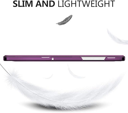 MoKo Case for Galaxy Tab A9+/A9 Plus 11 inch 2023, Slim Stand Protective Smart Cover with Hard PC Translucent Back Shell for Tab A9 Plus Tablet (SM-X210/X216/X218), Auto Wake/Sleep, Dark Purple