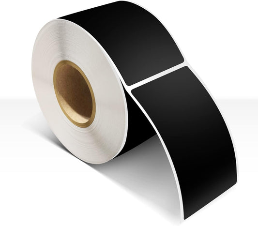 Rectangle Labels Sticker 3×5 Inch Vinyl Floor Stickers Color Coding Name Tags Roll Removable 200 PCS, Black