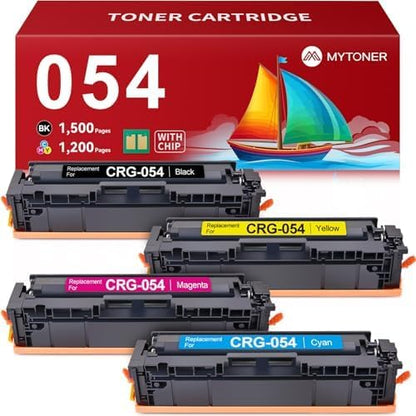 MYTONER 054 Remanufactured Toner Cartridge Set Replacement for Canon 054 054H CRG-054 for Color imageCLASS MF644Cdw MF642Cdw LBP622Cdw MF641Cw Printer 4 Pack High Yield Ink (Black Cyan Yellow Magenta)