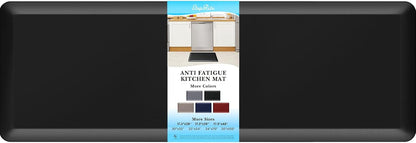 4/5 Inch Thick Kitchen Mats for Floor, StepRite Kitchen Rug for Standing Desk, Non-Slip, Thicker, Stain Resistant, Waterproof, Comfort Anti Fatigue Floor Mat for Home, Kitchen, Office - Black,70*24''