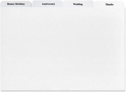 Mary Engelbreit Card Greeting Organizer Box - Stores 140+ cards (not included). 7" x 9" x 9-1/2", Occasion & Recipient Dividers & Labels, Birthday, Get Well, Sympathy etc.