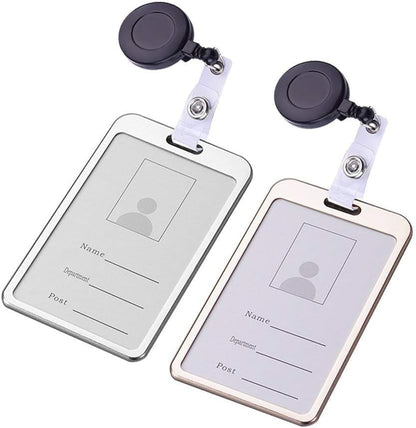 JANYUN 10 Pcs Retractable Badge Reel, Black ID Badge Holder Retractable Clip for Nurse Doctor Teachers Students Office Workers Hanging ID Card Name Key Chain