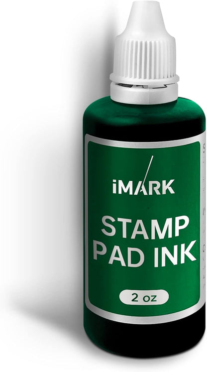Premium Refill Ink for Self-Inking Stamps, Daters and Stamp Pads (2 oz, Green)