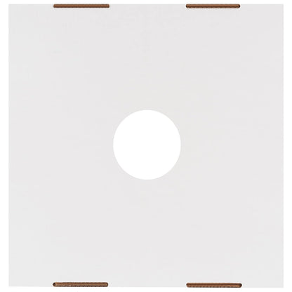 AVIDITI 40 or 50 Gallon Corrugated Cardboard Trash Can and Recycling Bin Lids with Hole (10-Pack) 18"L x 18"W x 3"H, White, Reusable and Disposable Garbage Lid for Parties and Outdoor Events