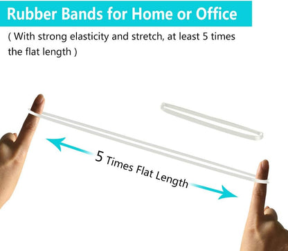 Coopay 12 Inches Extra Large Rubber Bands, 30 Pieces Heavy Duty Trash Can Band Bulk, Strong Elastic for Office Supply School Home, Garbage Cans, File Folders (White)