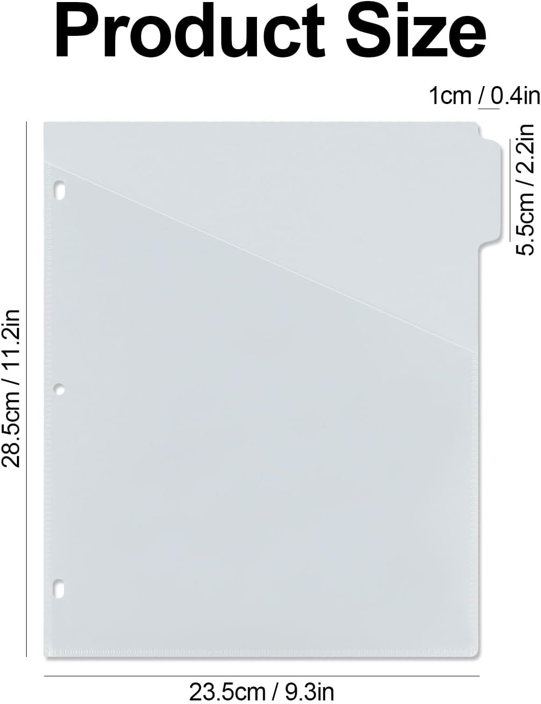 Koqye 5 Tab Dividers for 3 Ring Binder with Pockets, Plastic, Letter Size, Grey