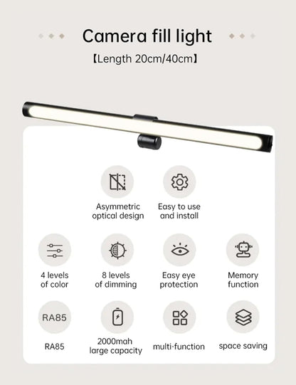 Computer Light with Clamp, Desk Lamp, Lamps for Office, 5500K Ultra Bright Adjustable Dimming, Desk Lights for Computer, Outdoor use.