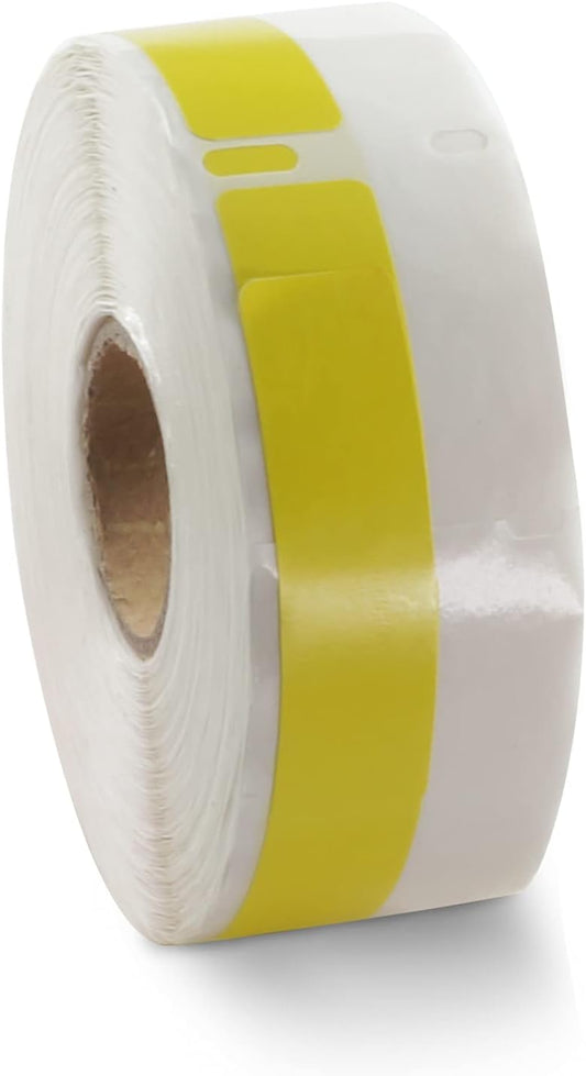 BETCKEY Colored Labels Compatible with Dymo 30346 (1/2" x 1-7/8") Library Barcode Labels, Compatible for Dymo LabelWriter Thermal 450, 4XL & Zebra Desktop Printers [1 Roll, Yellow]