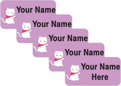 Personalized Waterproof Name Labels Press and Stick Custom Name Stick on Clothing Labels. Customized Up to 3 Lines Great for Camp & Daycare