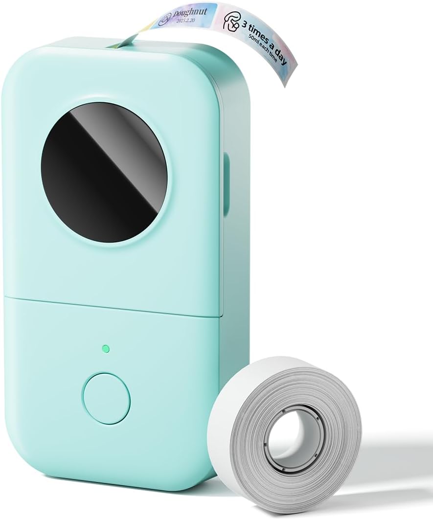 Phomemo D30 Label Maker Machine, Portable Bluetooth Mini Label Printer, Smartphone Handheld Thermal Sticker Small Labeler Multiple Templates Font Icon Inkless Custom Label for Home Kids School Items
