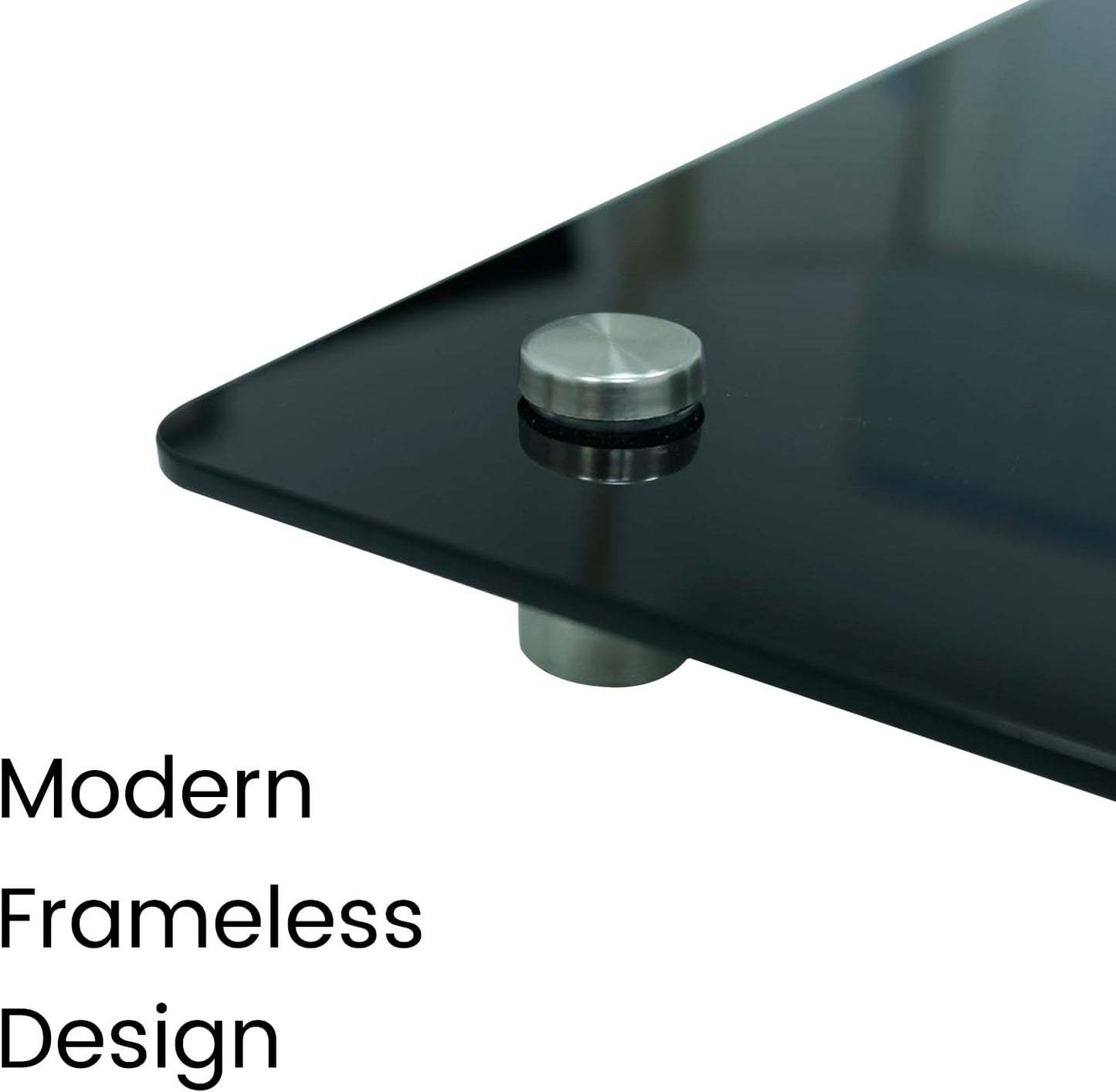 Glass Magnetic Black Board - 48 x36 Inches Frameless Dry Erase Blackboard for Wall, Wall Mounted Glass Board, Writing Board for Office, Meetings and Schools