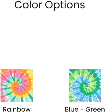 Name Bubbles - Custom Small Rectangle Name Labels for Kids (64 Labels) - Personalized Waterproof Name Stickers for Daycare, Lunch Boxes, Water Bottles, Shoes, School Supplies, & Camp (Tie-Dye Art)