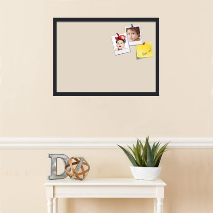 PinPix 28x20 Inch Cork Bulletin Board. This Decorative Framed Pin Board Comes with Desert Pastel Design and a Satin Black Frame. Ideal for Home Office Decor or Message Board (PinPix-1815)