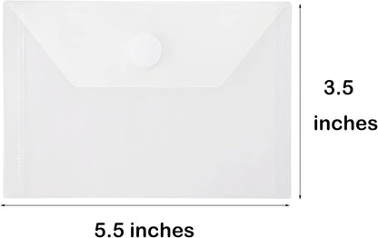 3x5 Plastic Envelopes Hook Loop Closure Coupon Receipt Storage Holder 80 Pack (80 pack)