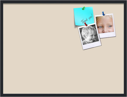 PinPix 40x30 Inch Cork Bulletin Board. This Decorative Framed Pin Board Comes with Desert Pastel Design and a Satin Black Frame. Ideal for Home Office Decor or Message Board (PinPix-1815)