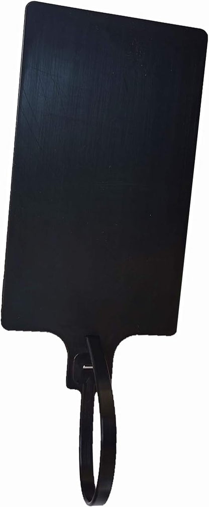 Blank Waterproof Plastic Tags Marker Ties Large Labeling Tags 2.28"×3.94" (50pcs, Black)