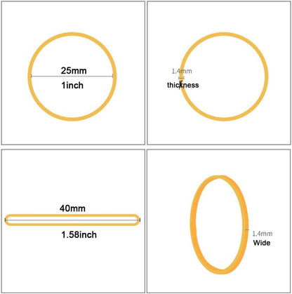 AMUU Rubber Bands 750pcs size 25mm 1 inch rubber bands Small Rubber Band for Office supplies School Home Elastic Band