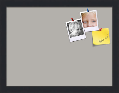 PinPix 16x12 Inch Cork Bulletin Board. This Decorative Framed Pin Board Comes with Dark Stone Design and a Satin Black Frame. Ideal for Home Office Decor or Message Board (PinPix-1808)