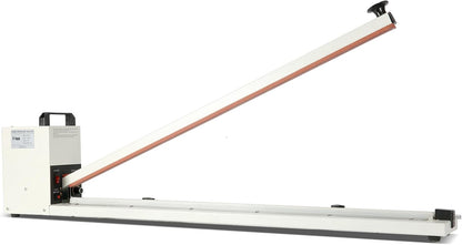 Impulse Heat Sealer with Seal bar, Heavy-Duty Bag Sealing & Cutting Machine, 8mm Sealing Width, 1 Extra Replacement (white, 36 inch)
