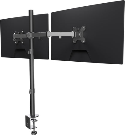 Suptek Dual Monitor Desk Mount, Adjustable Dual Monitor Arm for 2 Computer Screens up to 27 inch, Extra Tall 31.5" Pole Dual Monitor Stand for Desk, Holds up to 22 lbs(MD6842)