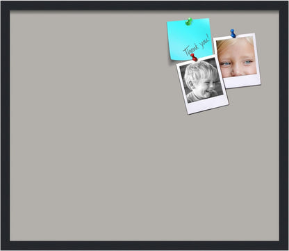 PinPix 28x24 Inch Cork Bulletin Board. This Decorative Framed Pin Board Comes with Dark Stone Design and a Satin Black Frame. Ideal for Home Office Decor or Message Board (PinPix-1808)