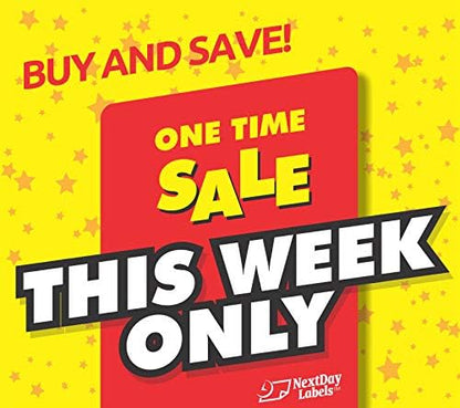 8-1/2 x 11 Neon Color High Light Fluorescent Labels for Laser & Inkjet Printer (Yellow Fluorescent, 4" x 3-1/3" - 6 Per Page | 300 Labels)