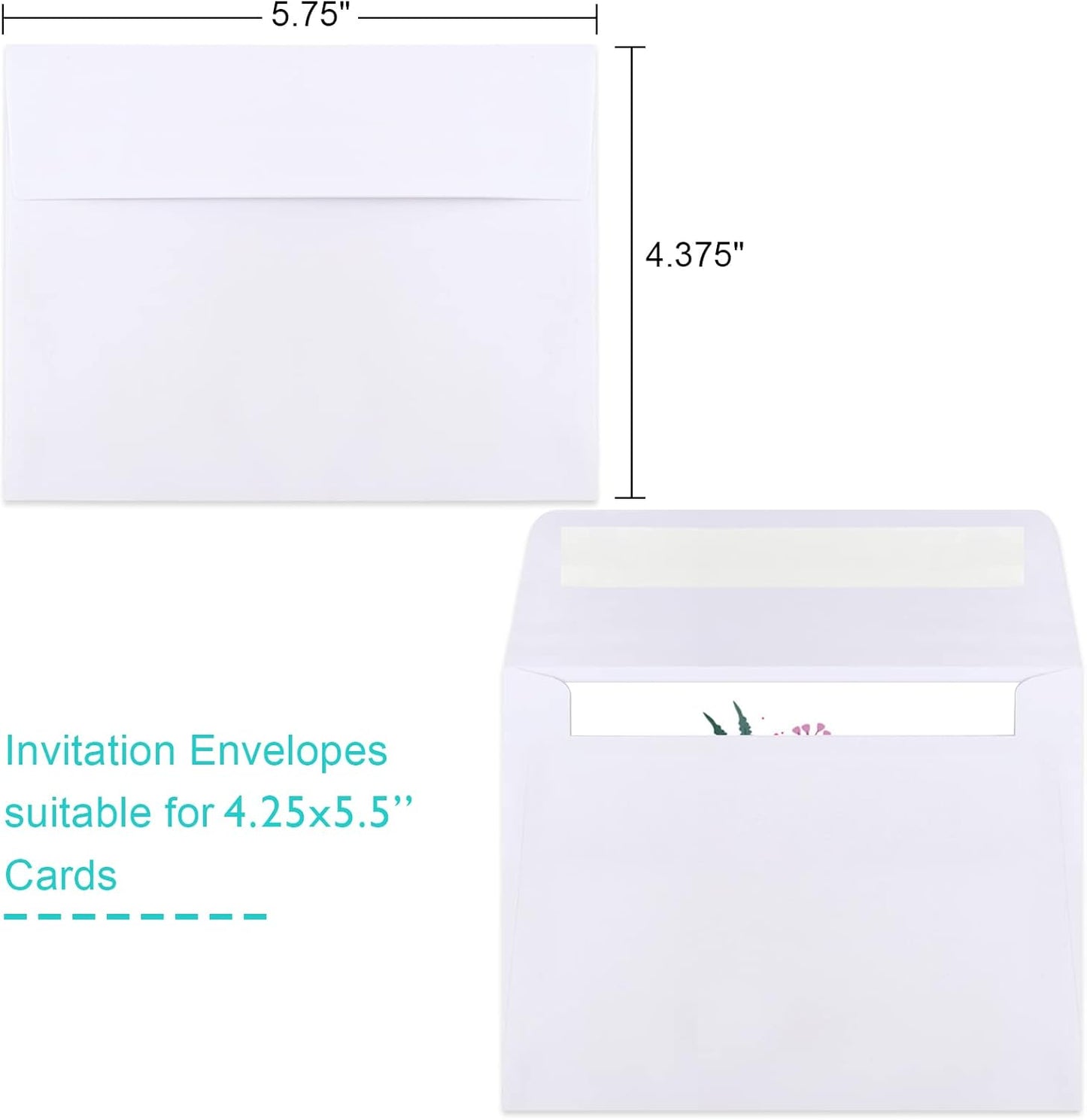 70 Packs Invitation Envelopes, A2 Envelopes White, Postcard Envelopes, Envelopes for 4.5x5.5 Cards, Envelopes for Invitations, Envelopes Self Seal for Photos RSVP, Greeting Cards
