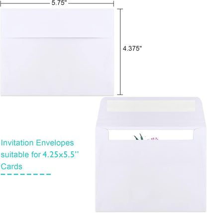 70 Packs Invitation Envelopes, A2 Envelopes White, Postcard Envelopes, Envelopes for 4.5x5.5 Cards, Envelopes for Invitations, Envelopes Self Seal for Photos RSVP, Greeting Cards