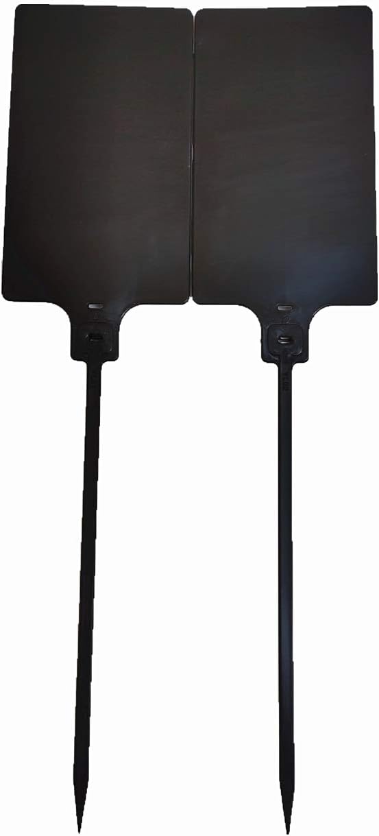 Blank Waterproof Plastic Tags Marker Ties Large Labeling Tags 2.28"×3.94" (50pcs, Black)