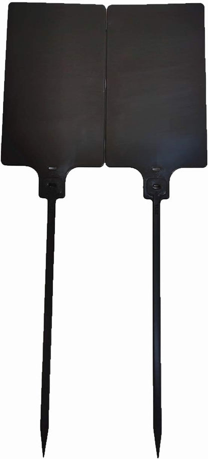 Blank Waterproof Plastic Tags Marker Ties Large Labeling Tags 2.28"×3.94" (50pcs, Black)