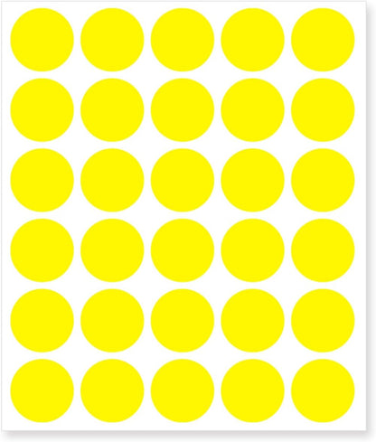 0.75 Inch Removable Color Code Dot Sticker Round Labels,Garage Sale Stickers Price Tags Label Blank Yard Sale Circle Dot Stickers(1050 Pack,Yellow)