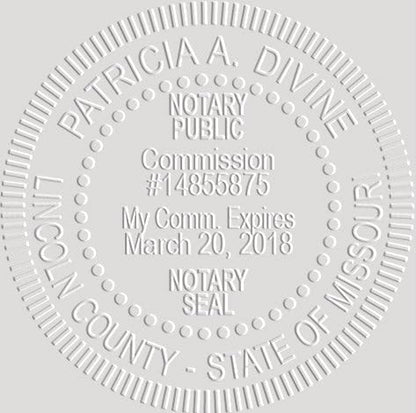 MaxMark Notary Seal Round Pink Embosser for Missouri State - Includes Gold Burst Seal Labels (50 Count)