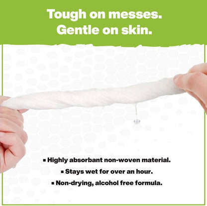 Crocodile Cloth Power Scrub - 40 (15" x 10") Heavy Duty Cleaning Wipes. Safe on Skin & Multiple Surfaces. Infused with Aloe & Vitamin E. Textured, Large, Pre-Moistened & Absorbent.