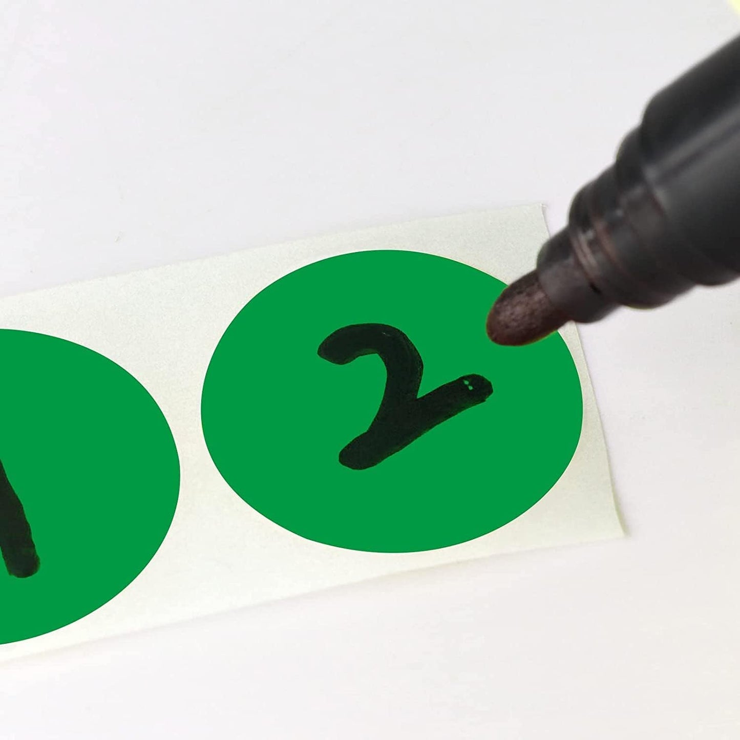 SHYGO® 1“ Green Circle Dot Stickers Color Coding Labels, 1000PCS 2 Rolls