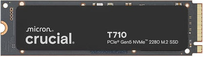 Crucial T710 PCIe Gen5 NVMe 4TB SSD, Up to 14,900 MB/s, Laptop & Desktop Compatible (PC), for Creatives and Hardcore Gamers, Solid State Drive, Includes 1Mo Adobe CC – CT4000T710SSD8-01