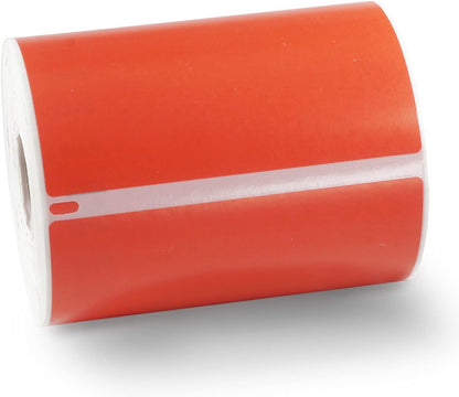 BETCKEY Colored Labels Compatible with Dymo 1744907 (4" x 6") Extra Large Shipping Labels, Compatible for Dymo LabelWriter Thermal 4XL & Zebra Desktop Printers [1 Roll, Red]