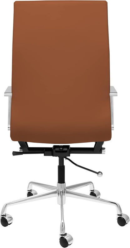 Laura Davidson Furniture SOHO II Tall Back Ribbed Management Chair (Brown)