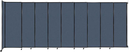 Wall-Mounted Sliding StraightWall Room Divider | Adjustable Widths | Locking Wheels | Room Separator | Up to 19'9" Wide x 7'6" Tall Ocean Fabric Panels
