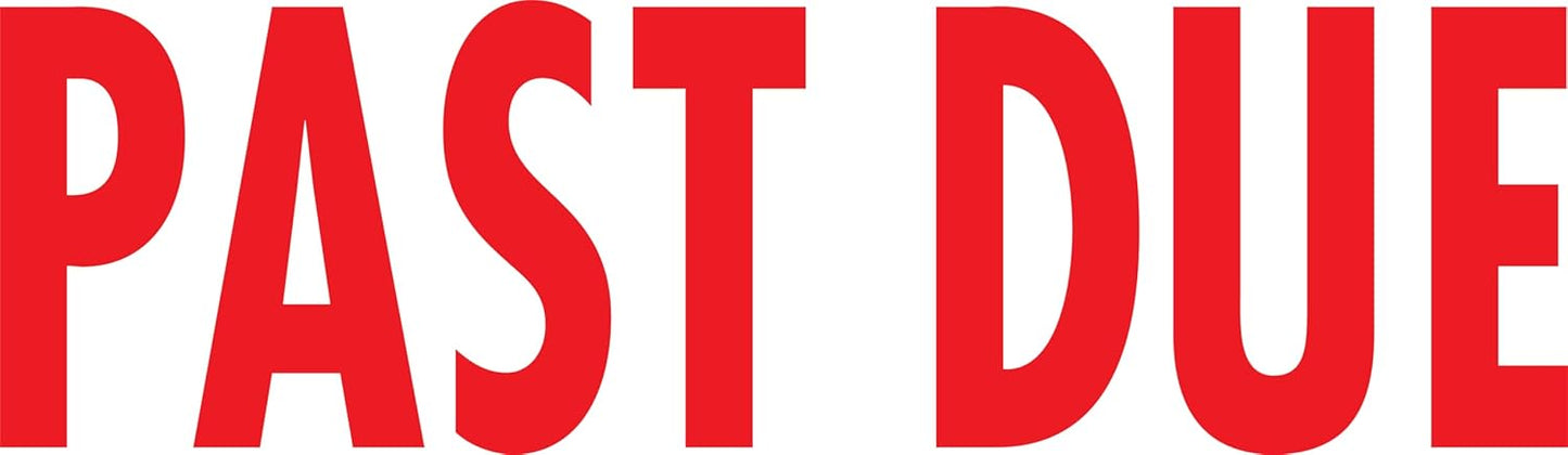 Fastnotes Past Due Self-Inking Rubber Stamp by COLOP - Great for Office Documents, Notary, Warehouse, Accounting Paperwork, Business, and Legal Documentation - Red Ink (Past Due- Red)