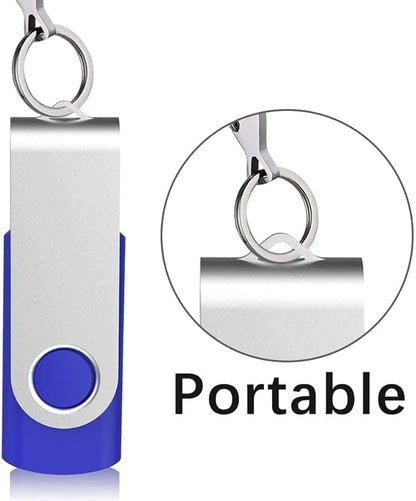 Aiibe 16GB Flash Drive 20 Pack 16GB USB Flash Drive Bulk 16 GB Thumb Drive USB 2.0 Memory Stick USB Drive, Blue