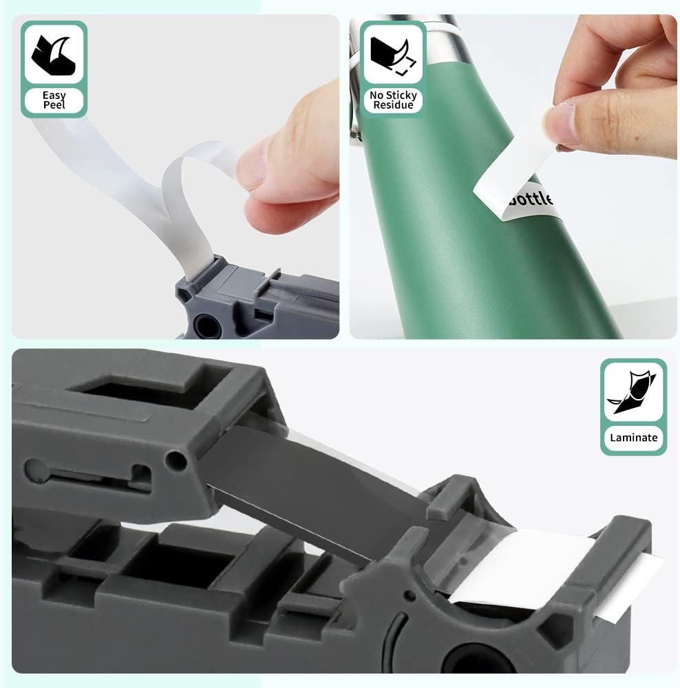 6-Pack 24mm 0.94" Laminated Tape Compatible for Brother 24mm Label Tape Tze-151 251 451 551 651 751 P Touch Tze Tz 1 Inch Multi-Color Label for PTD610BT PTD600 PTP710BT PTP750W PTP910BT