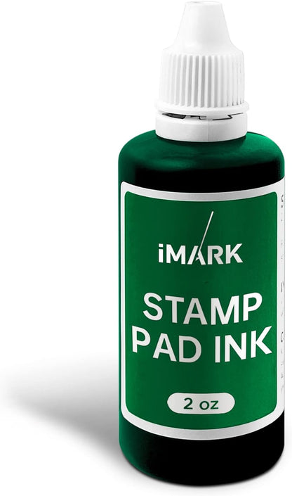 Premium Refill Ink for Self-Inking Stamps, Daters and Stamp Pads (2 oz, Green)