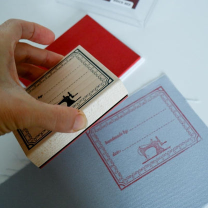 Madam Sew Permanent Fabric Ink Stamp Pad | Crisp, Washable Impressions on Cotton & Linen | Fade-Resistant Fabric Ink Pad for Fabric Crafts, Labels & Gifts | Works with All Rubber Stamps (Black)