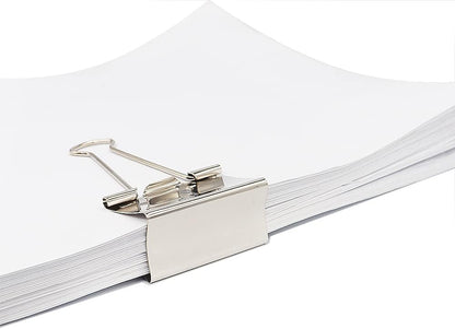 Large Binder Clips 2 Inch (12 Pack), Paper Clamps for Office and School (Silver)