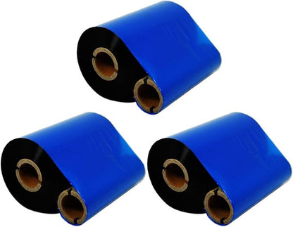 3 Count Pack 4.33" x 1476' Thermal Wax Ribbon Enhanced Wax Resin for Zebra Desktop Printer S4M Z4M 105SE 105S 105SL 105SLPlus 160S S500 S600